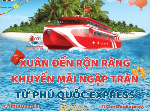 Du xuân đón tết cùng Phú Quốc Express giá vé giảm đến 90k/2 vé